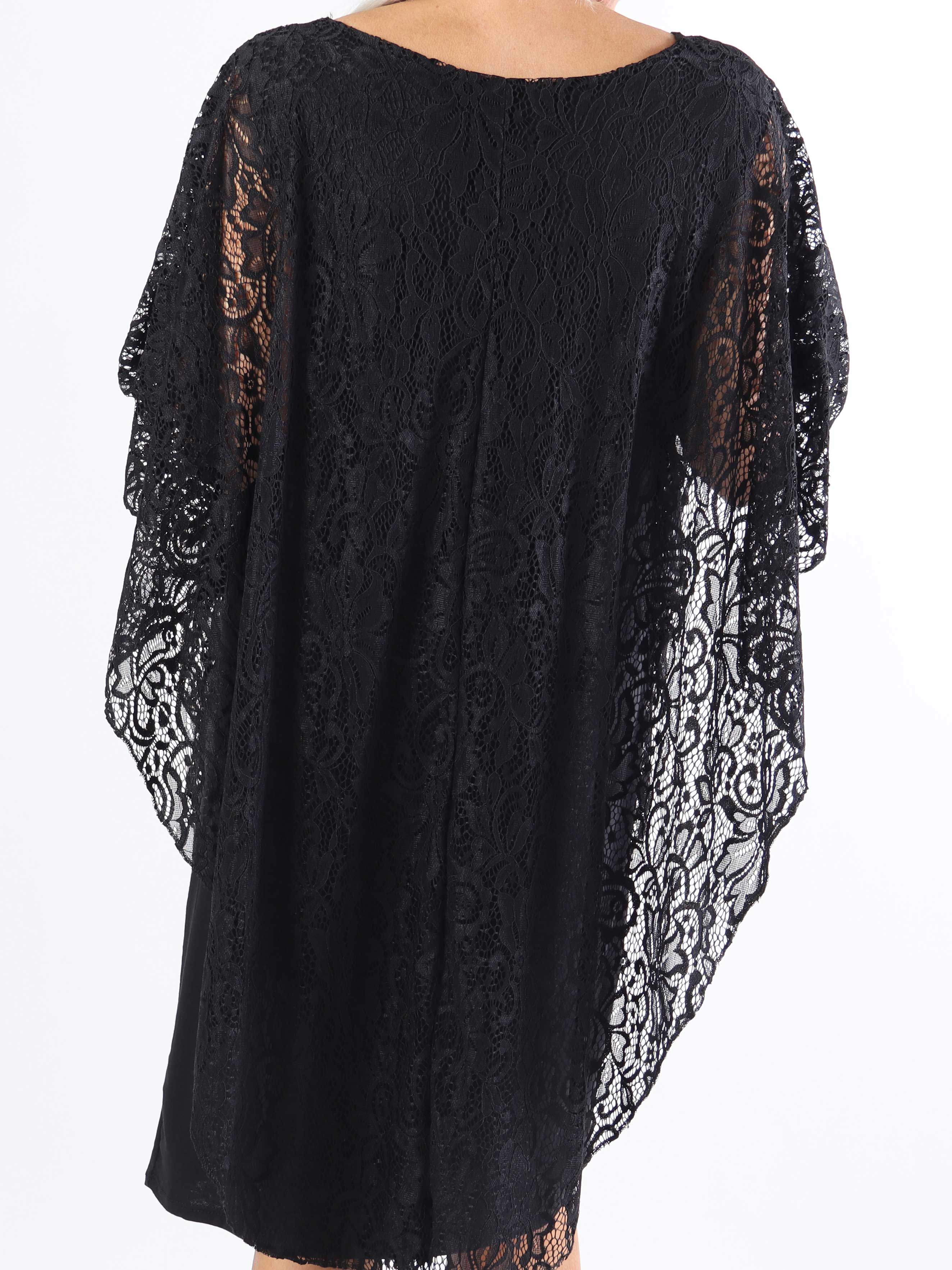 Kenya Lace - Sød plus size tunikakjole i blonde